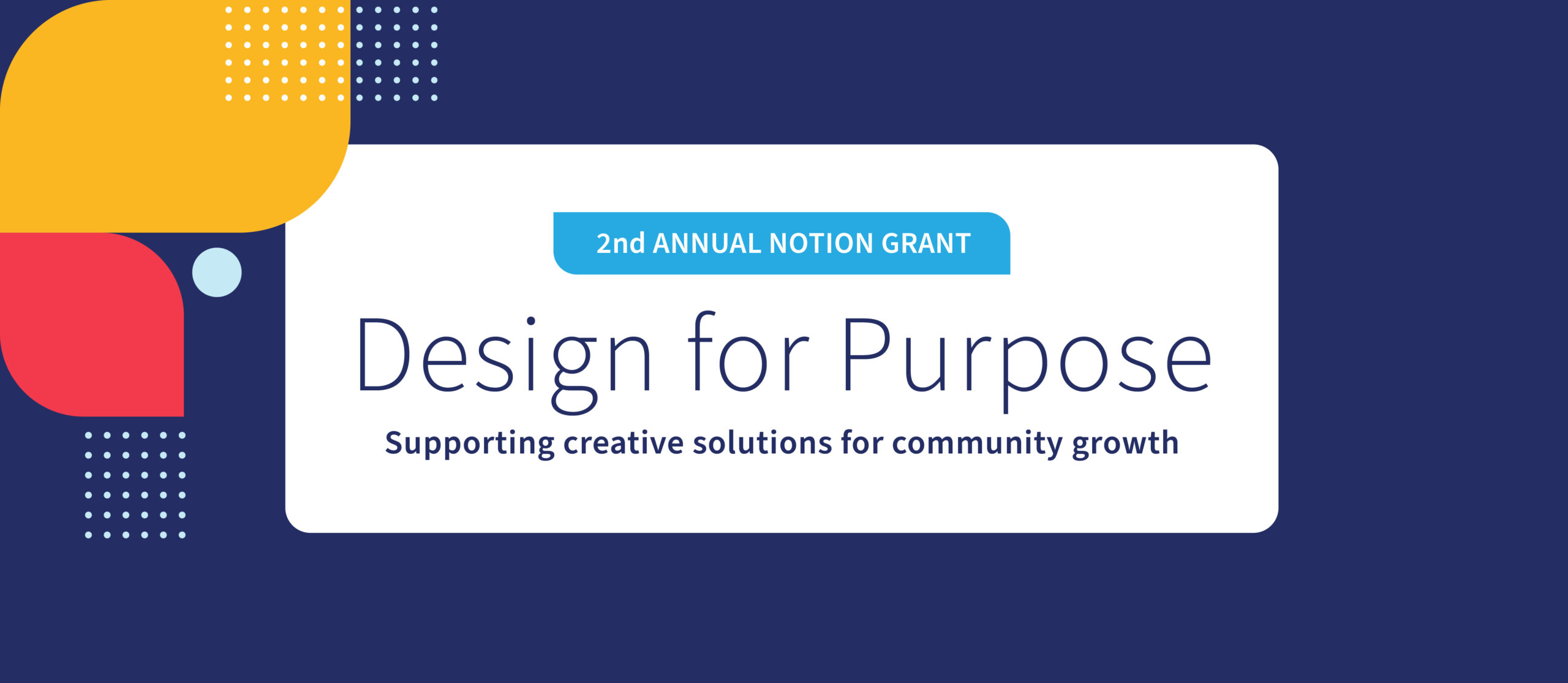 Design for Purpose nonprofit grant announcement