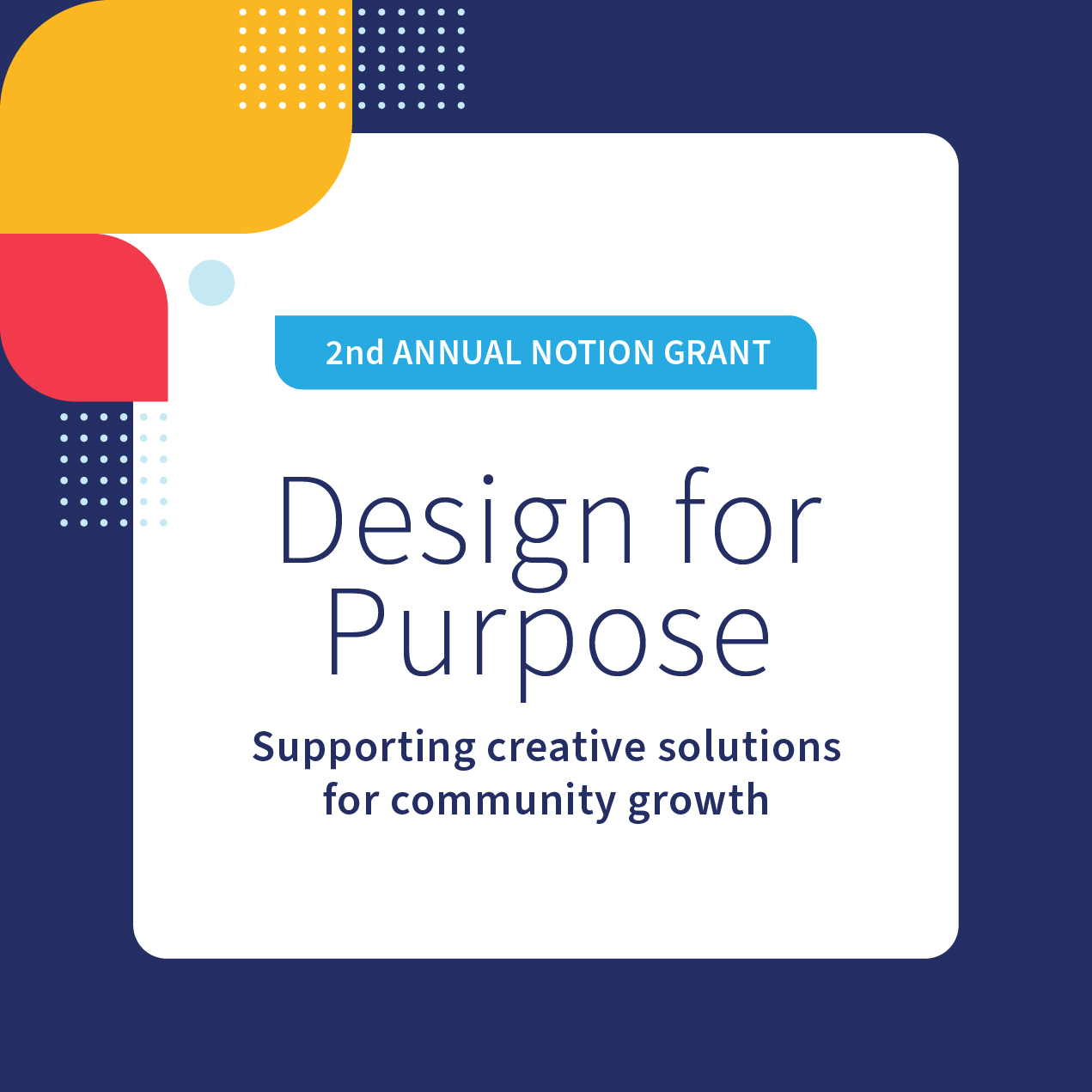 Design for Purpose nonprofit grant announcement