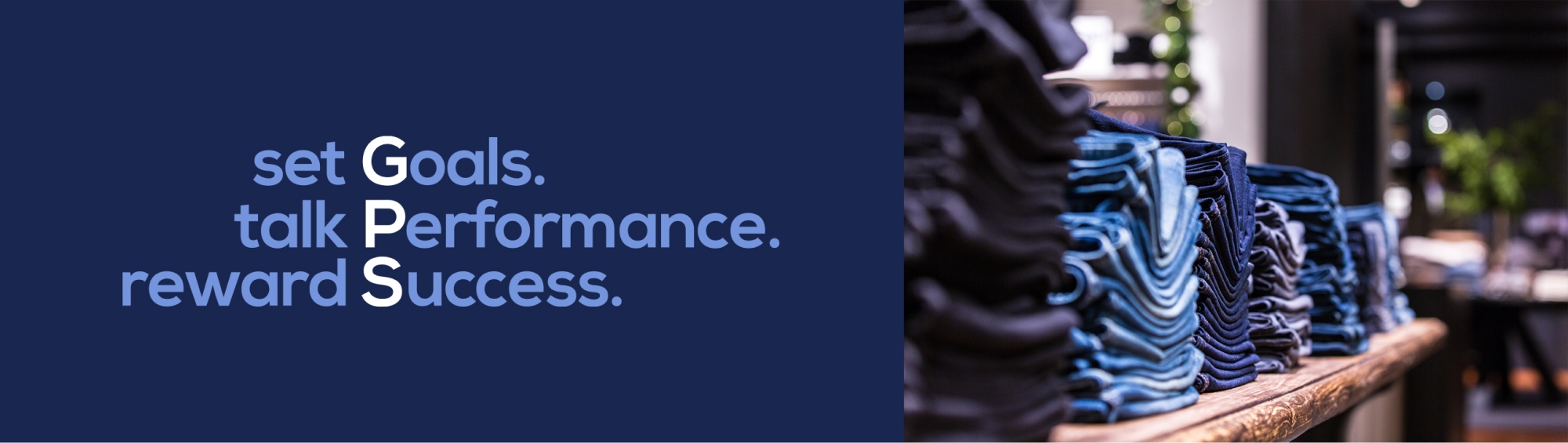 Banner: set Goals. talk Performance. reward Success.