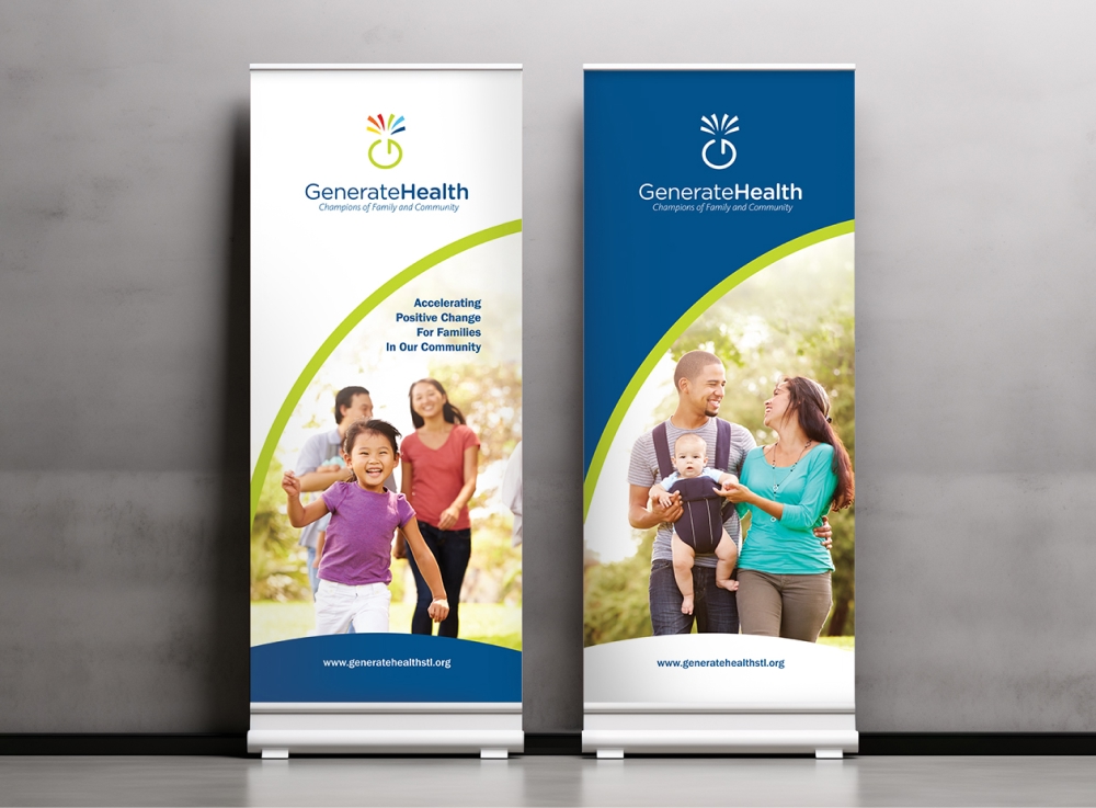 Large standup banners.