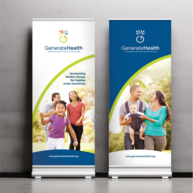 Large standup banners.